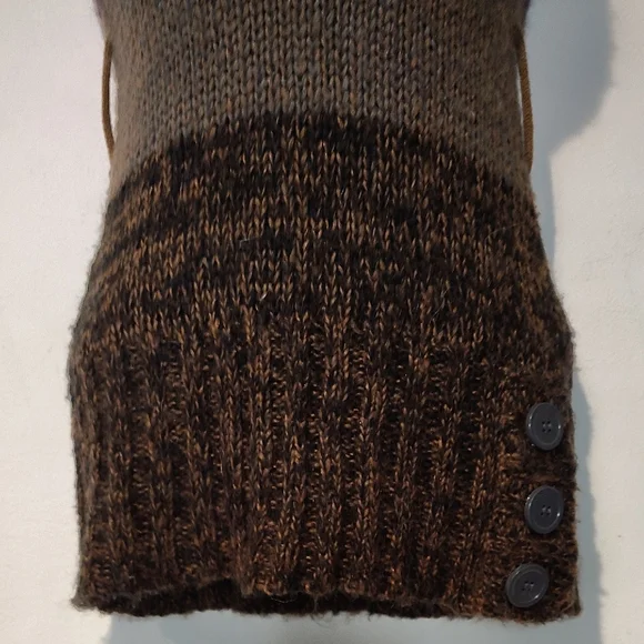 Derek Heart Brown and Purple Cowl Neck Sweater *Belt Not Included* - Picture 4 of 13